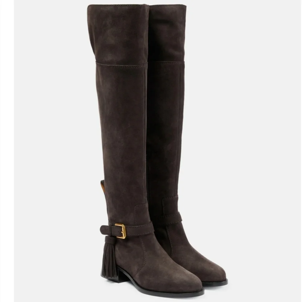 SEE BY CHLOE  Lory suede over-the-knee boots